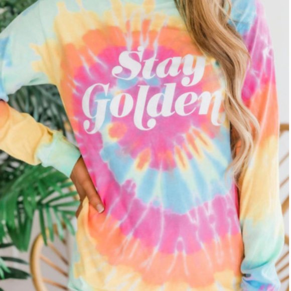 Stay Golden Tie Dye Crew Neck - Picture 4 of 5